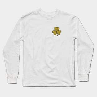 Small Gold Shamrock for St Patricks Day Long Sleeve T-Shirt